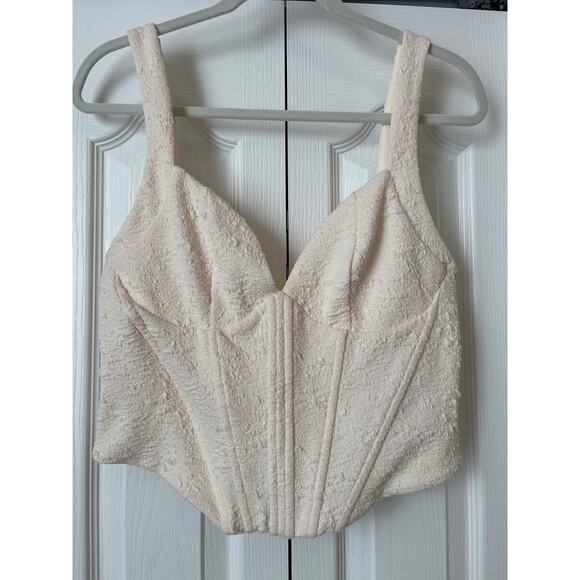 ASTR THE LABEL Cream Corset Top NWOT SZ XL - Picture 2 of 6